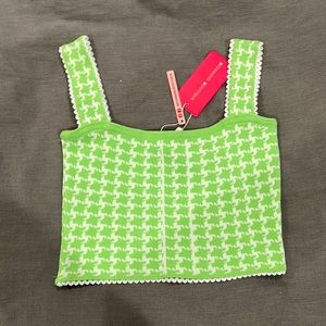 Beginning Boutique Jaycee Gingham Crop Top